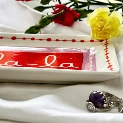 Darthome Limited Stoneware Red Oh La La Trinket Dish -Décor Dreams Shop IMG E7283 46a0ba01 9986 44dc 9818 e5f6209a6569