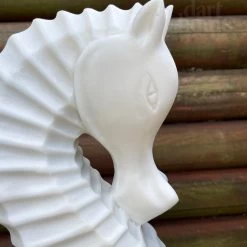 Darthome Limited White Seahorse Garden Ornament - Marble Resin -Décor Dreams Shop IMG E7306 editedBU