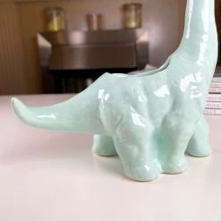 Darthome Limited Green Diplodocus Dinosaur Succulent Plant Pot -Décor Dreams Shop IMG E7332 edited17