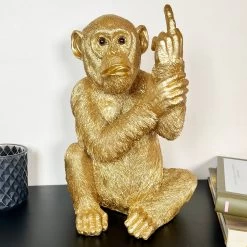 Darthome Limited Large Gold Up Yours Monkey Ornament