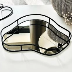 Darthome Limited Black Pebble Mirror Tray - Style B -Décor Dreams Shop IMG E7403