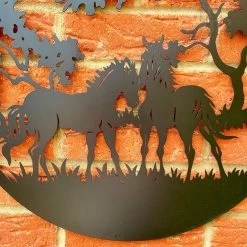 Darthome Limited Horse Pair Silhouette Metal Wall Art 50cm -Décor Dreams Shop IMG E7432 editedAI