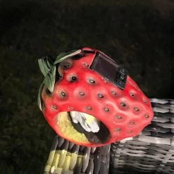 Darthome Limited Rabbit In Strawberry Solar Garden Ornament -Décor Dreams Shop IMG E7508 editedCZ