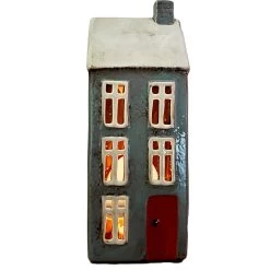 Darthome Limited Tall Ceramic Grey House Tea Light Holder -Décor Dreams Shop IMG E7649copy