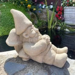 Darthome Limited Stone Sleeping Gnome Garden Ornament -Décor Dreams Shop IMG E7657 editedF