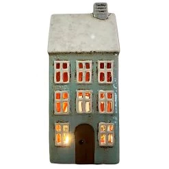 Darthome Limited Tall Blue House Tea Light Holder 25 Darthome Limited Tall Blue House Tea Light Holder -Décor Dreams Shop IMG E7659copy