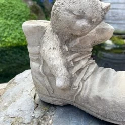 Darthome Limited Stone Cat In Boot Garden Ornament -Décor Dreams Shop IMG E7668 editedP
