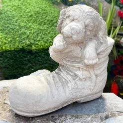 Darthome Limited Stone Dog In Boot Garden Ornament