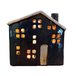 Darthome Limited Blue Ceramic Town House Candle Holder -Décor Dreams Shop IMG E7673copy