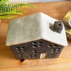 Darthome Limited Blue Ceramic Town House Candle Holder -Décor Dreams Shop IMG E7710