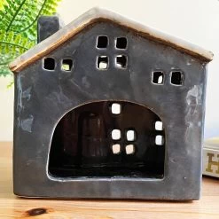 Darthome Limited Blue Ceramic Town House Candle Holder -Décor Dreams Shop IMG E7712