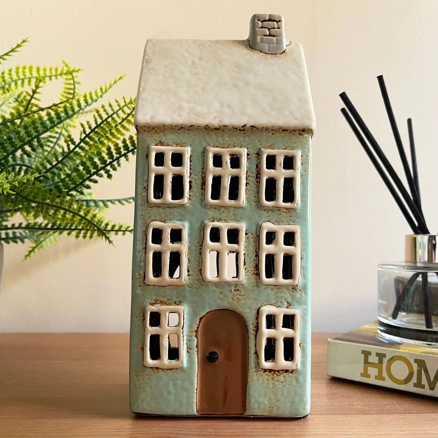 Darthome Limited Tall Blue House Tea Light Holder 4 Darthome Limited Tall Blue House Tea Light Holder - Image 2