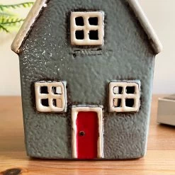Darthome Limited Ceramic Grey Cottage House Tealight Holder -Décor Dreams Shop IMG E7758