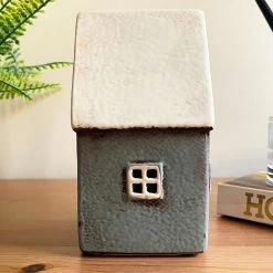 Darthome Limited Ceramic Grey Cottage House Tealight Holder -Décor Dreams Shop IMG E7761