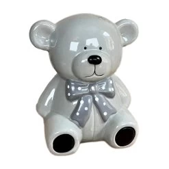 Darthome Limited Ceramic Teddy Bear Moneybox - Light Grey -Décor Dreams Shop IMG E7873 editedBJcopy