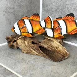 Darthome Limited Clownfish On Driftwood Coral Sculpture -Décor Dreams Shop IMG E7929