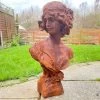 Darthome Limited Antique Rust Cast Iron Art Nouveau Lady Bust 35kg