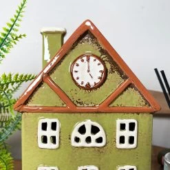 Darthome Limited Green Clock Tower House Candle Holder -Décor Dreams Shop IMG E8234