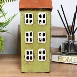 Darthome Limited Green Clock Tower House Candle Holder -Décor Dreams Shop IMG E8237