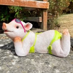 Darthome Limited Pink Pig In Bikini Ornament -Décor Dreams Shop IMG E8353 editedH
