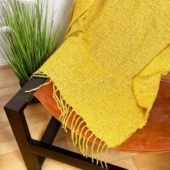 Darthome Limited Soft Plaid Mustard Yellow Throw 127cm X 152cm -Décor Dreams Shop IMG E8413