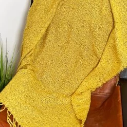 Darthome Limited Soft Plaid Mustard Yellow Throw 127cm X 152cm -Décor Dreams Shop IMG E8414