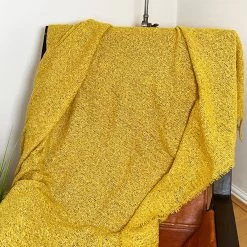 Darthome Limited Soft Plaid Mustard Yellow Throw 127cm X 152cm -Décor Dreams Shop IMG E8415