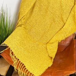 Darthome Limited Soft Plaid Mustard Yellow Throw 127cm X 152cm -Décor Dreams Shop IMG E8416