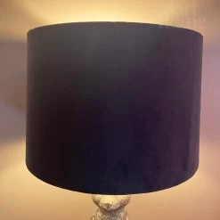 Darthome Limited Silver Meerkat Table Lamp With Blue Velvet Drum Shade -Décor Dreams Shop IMG E8772 editedAE