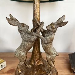 Darthome Limited Gold Marching Hares Lamp With Green Velvet Shade 11 Darthome Limited Gold Marching Hares Lamp With Green Velvet Shade -Décor Dreams Shop IMG E8805 editedAY