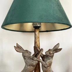 Darthome Limited Gold Marching Hares Lamp With Green Velvet Shade 13 Darthome Limited Gold Marching Hares Lamp With Green Velvet Shade -Décor Dreams Shop IMG E8807 editedBA