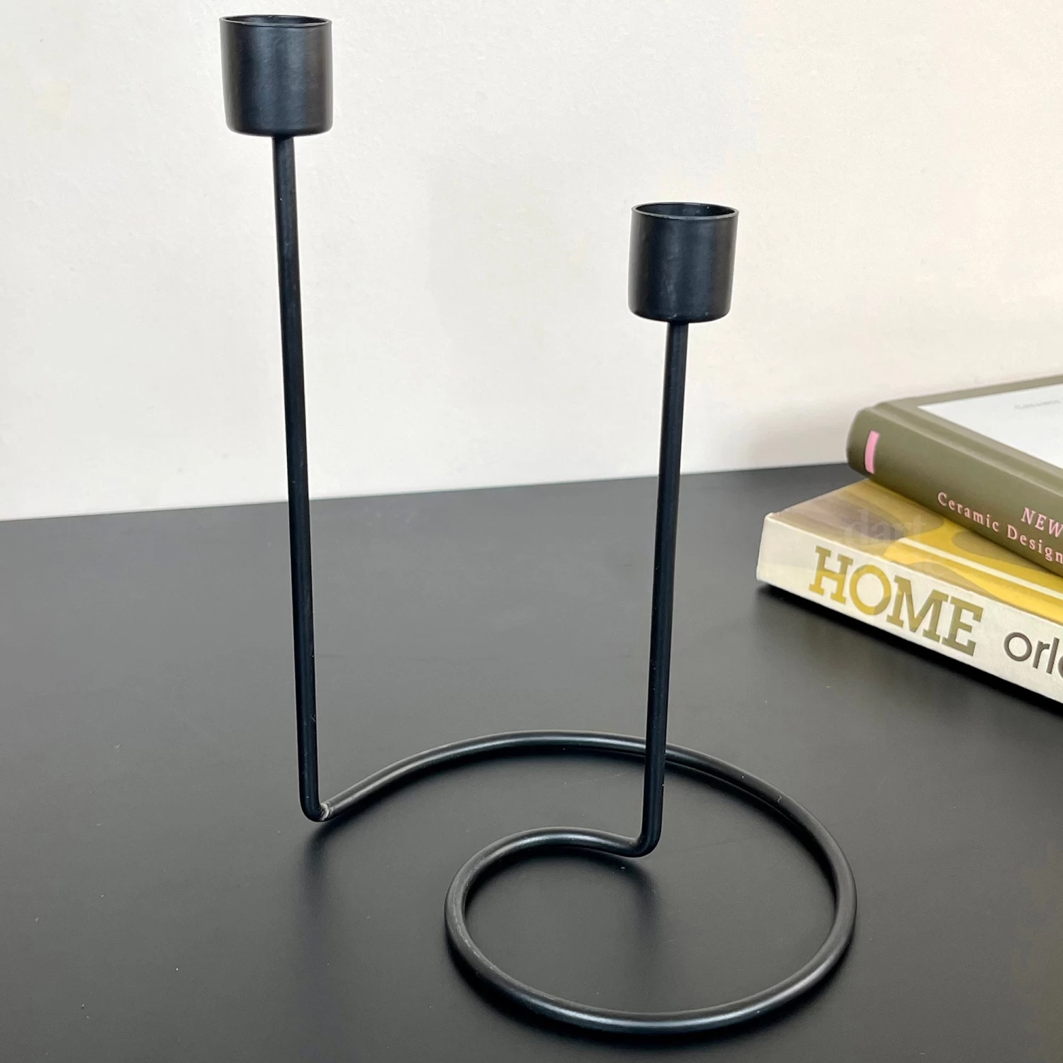 Darthome Limited Black Spiral Double Candlestick Holder 4 Darthome Limited Black Spiral Double Candlestick Holder - Image 2