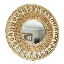 Darthome Limited Round Natural Bamboo Mirror 56cm -Décor Dreams Shop IMG E9007copy
