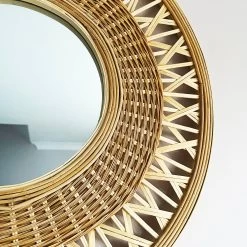 Darthome Limited Round Natural Bamboo Mirror 56cm -Décor Dreams Shop IMG E9010