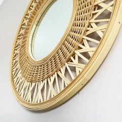 Darthome Limited Round Natural Bamboo Mirror 56cm -Décor Dreams Shop IMG E9011