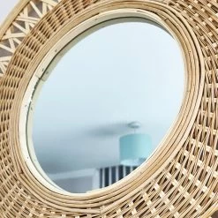Darthome Limited Round Natural Bamboo Mirror 56cm -Décor Dreams Shop IMG E9013
