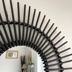 Darthome Limited Black Rattan Mirror 80cm -Décor Dreams Shop IMG E9058
