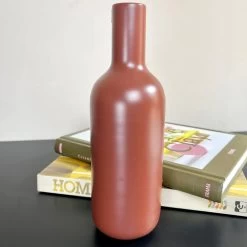 Darthome Limited Nordic Oxide Red Ceramic Bottle Vase