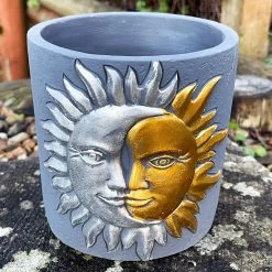 Darthome Limited Cement Sun & Moon Planter