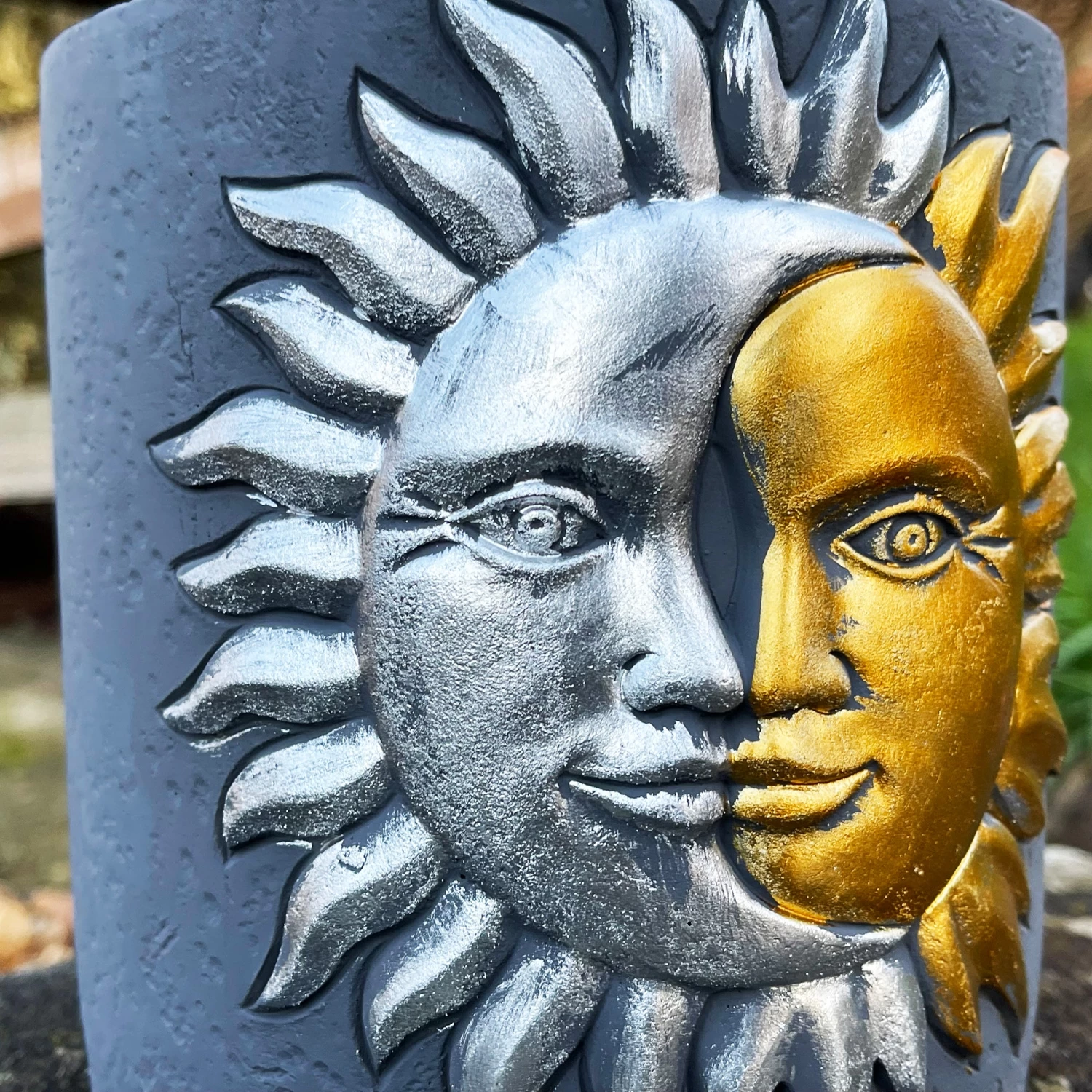 Darthome Limited Cement Sun & Moon Planter 6 Darthome Limited Cement Sun & Moon Planter - Image 4