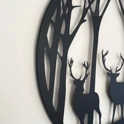 Darthome Limited Black Stags In Forest Silhouette Wall Art -Décor Dreams Shop IMG E9348 editedAO