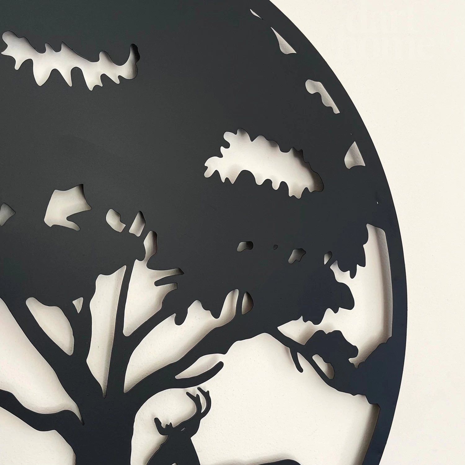 Darthome Limited Black Metal Round Tree Deer Silhouette Wall Art 7 Darthome Limited Black Metal Round Tree Deer Silhouette Wall Art - Image 5