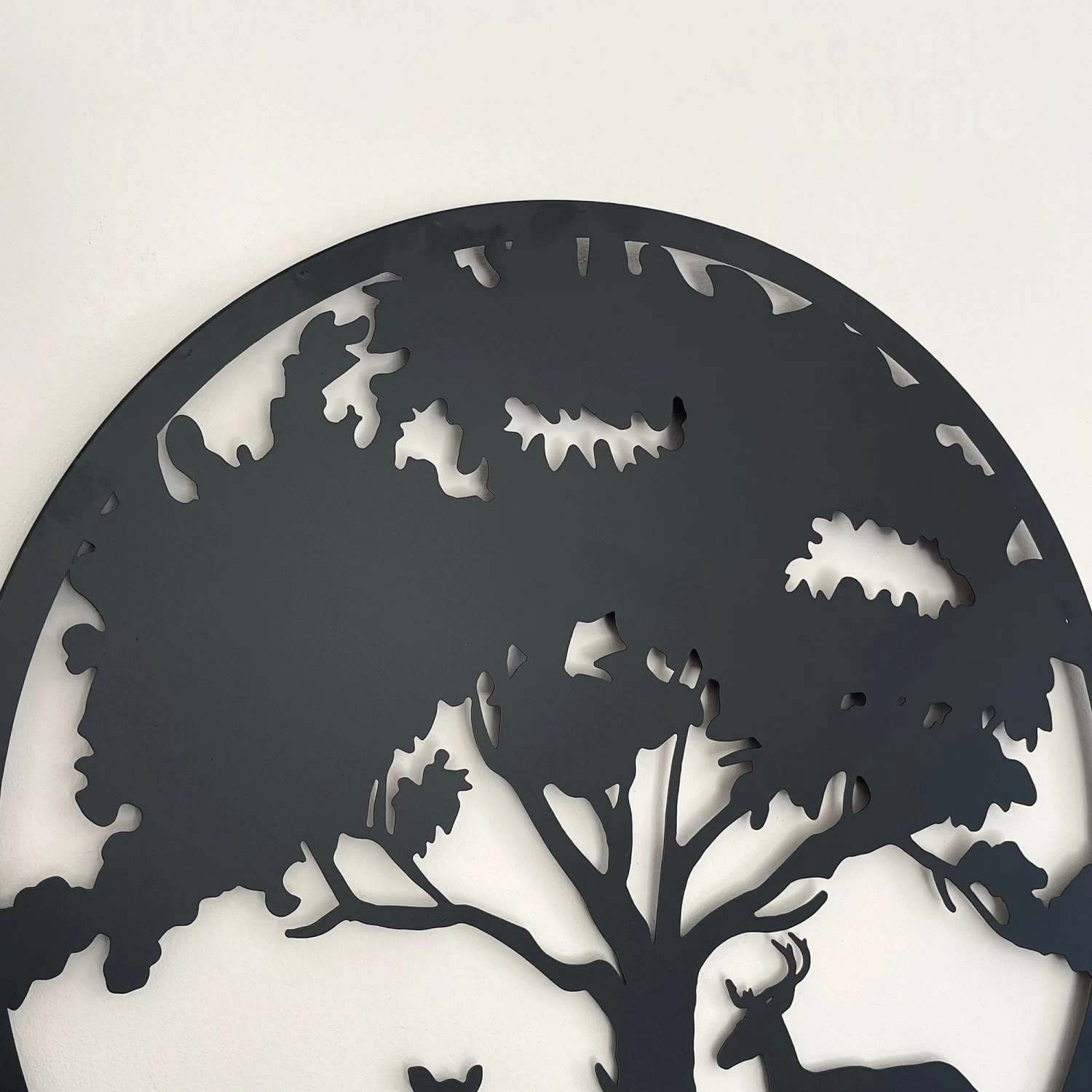 Darthome Limited Black Metal Round Tree Deer Silhouette Wall Art 8 Darthome Limited Black Metal Round Tree Deer Silhouette Wall Art - Image 6