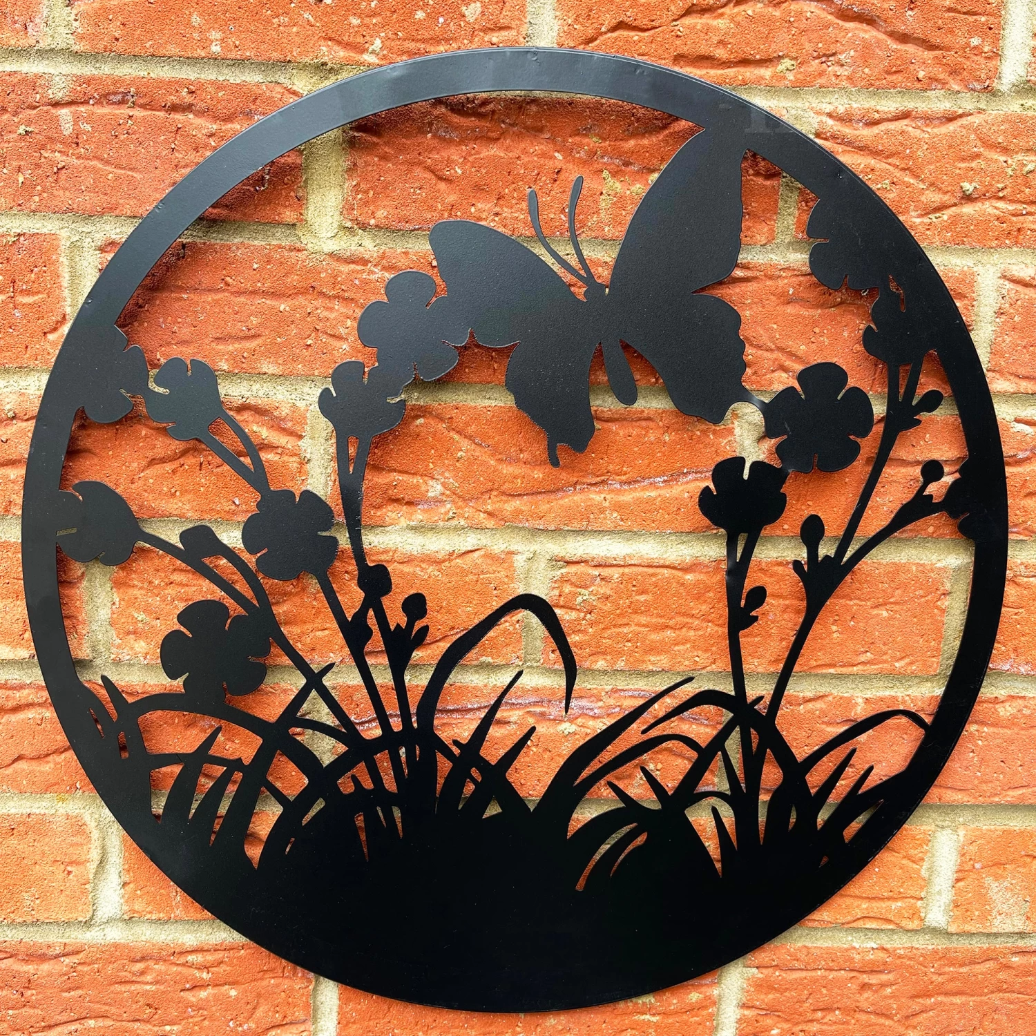 Darthome Limited Black Floral Butterfly Garden Wall Art 50cm 3 Darthome Limited Black Floral Butterfly Garden Wall Art 50cm