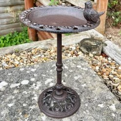 Darthome Limited Tall Round Cast Iron Bird Bath 33cm