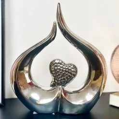 Darthome Limited Chrome Silver Love Heart Sculpture