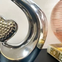 Darthome Limited Chrome Silver Love Heart Sculpture -Décor Dreams Shop IMG E9621 editedIF