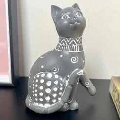 Darthome Limited Country Grey Sitting Cat Ornament