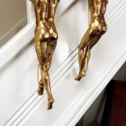 Darthome Limited Set Of 2 Gold Climbing Men Figurines -Décor Dreams Shop IMG E9771 editedML
