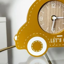 Darthome Limited Yellow Car Childrens Clock -Décor Dreams Shop IMG E9922